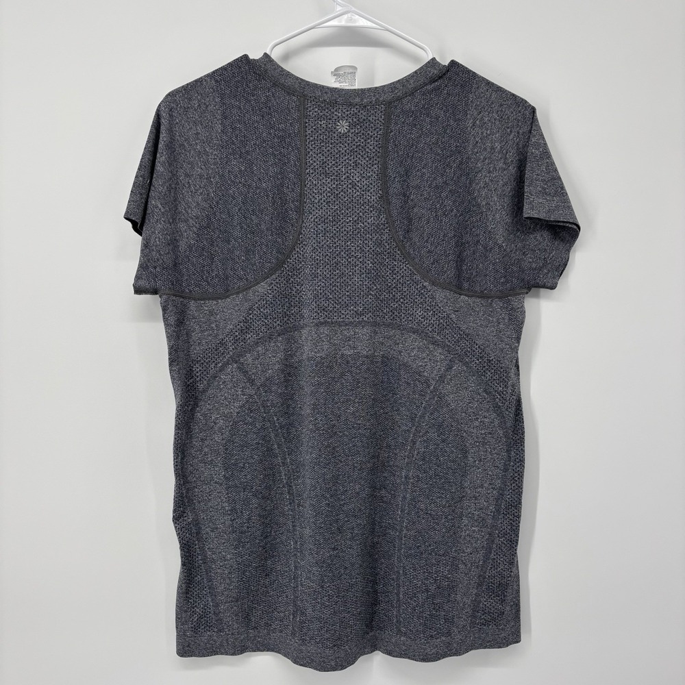 Athleta T Shirt Women's Size XL Gray Top Shorts Sleeve Workout Exercise Running - Picture 2 of 6